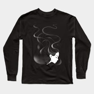 Black hair Long Sleeve T-Shirt